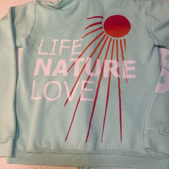 Freecity zip up hoodie with “Let’s Go” sleeve / GUC - Picture 13 of 16